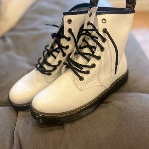 Dr. Martens White Zavala Combat Boots